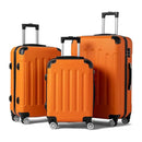 Conjunto de bagagem de 3 peças malas leves de viagem com rodas, trava TSA e canto rígido, conjuntos de bagagem de viagem familiar