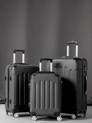 Conjunto de bagagem de 3 peças malas leves de viagem com rodas, trava TSA e canto rígido, conjuntos de bagagem de viagem familiar