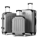 Conjunto de bagagem de 3 peças malas leves de viagem com rodas, trava TSA e canto rígido, conjuntos de bagagem de viagem familiar